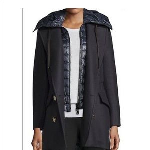 Moncler “Galatea” Wool Pea Coat-Size 1/S-Navy